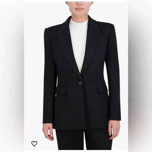 BCBGMAXAZARIA Martine Single Breasted Lapel Collar Blazer Career Black Size 6